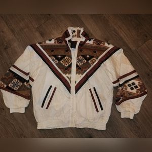 Vintage New York Classics aztec inspired print windbreaker